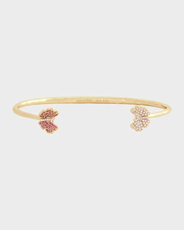 Cubic Zirconia Butterfly Bangle Bracelet